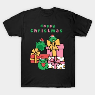 Hoppy Christmas Funny Frog Xmas Gift T-Shirt